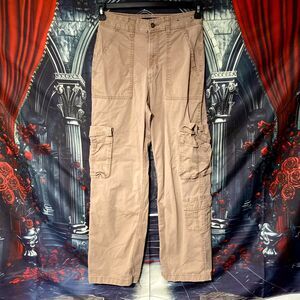 Hollister Cargo Pant Women's 6 Beige High-Rise Dad Utility Outdoor Workwear